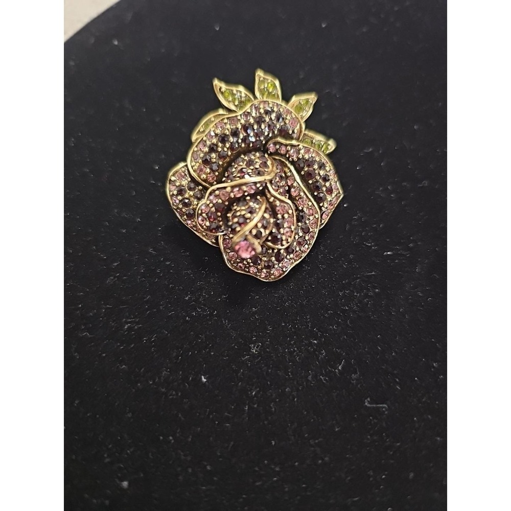 Heidi Daus Rose Brooch Pin. Vintage. Lovely